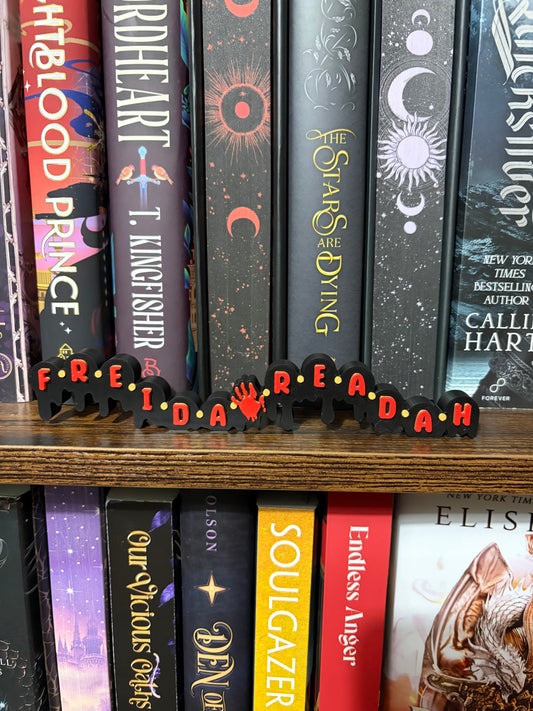 Frieda Readah Shelf Sign