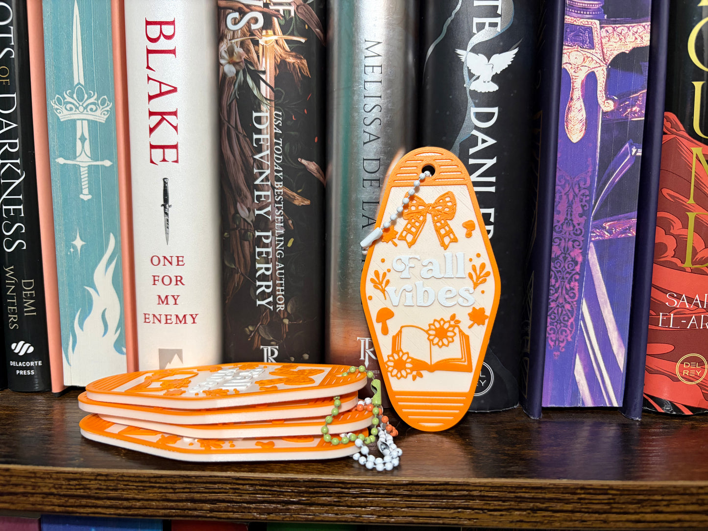 Fall Vibes Motel Keychain